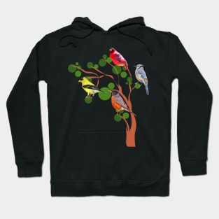 Birds On Tree T-shirt Hoodie